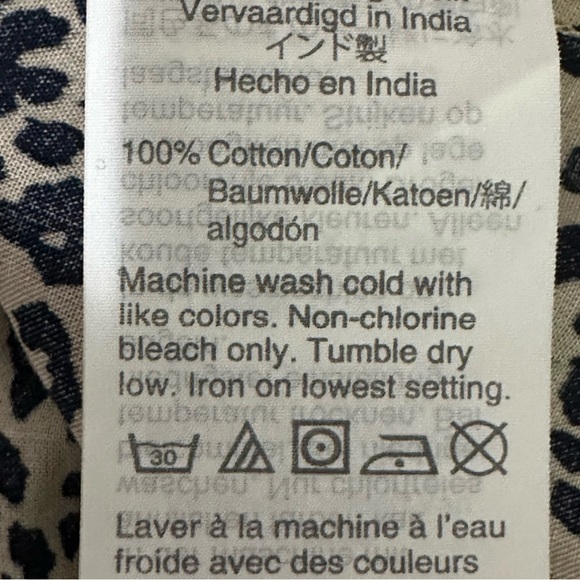 Jcrew Leopard Print Button Up Shirt Tan Black Cotton Long Sleeve Animal Mobwife - Picture 6 of 7